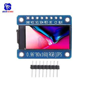 0,96 См 7Pin Пълноцветен 80*160 TFT LCD IPS Екран на Модула на Дисплея SPI Интерфейс ST7735 IC Driver за Arduino C51 STM32 3,3