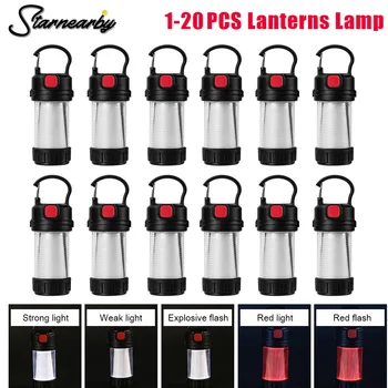 1-20 парчета от мини-осветление за палатки 5 режима на работа фенерче USB Type-C, Акумулаторна батерия, лампа за палатка Преносим окачен авариен лампа за къмпинг