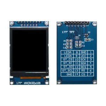 1,77 инчов TFT LCD модул 128 *160 ST7735S Водача SPI сериен интерфейс, HD full color електронен дисплей