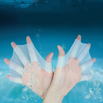 1 Чифт унисекс силиконови ръкавици за гмуркане, със пръсти, обучение Ръкавици за гмуркане, Водни спортове, лягушачий нокът, Оборудване за гмуркане