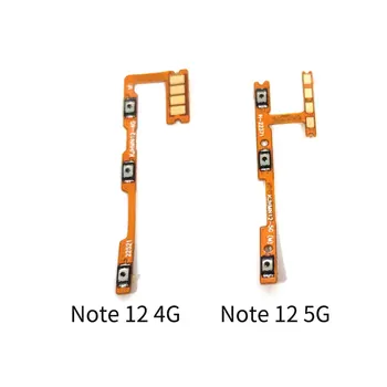 10 бр. за Xiaomi Redmi Note 12 12Pro + Бутон за регулиране на силата на звука на хранене Гъвкав кабел Страничен клавиш за включване изключване на Бутоните за управление на Резервни Части