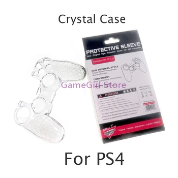 10 бр., противоскользящий прозрачен калъф с кристали в грах контролера на Playstation 4 PS4, защитен калъф, прозрачна обвивка