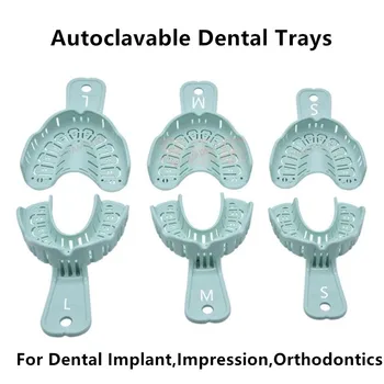 10 двойки тави за най-хвърля на зъбни импланти Пластмасови Автоклавируемые Големи Средни Малки за Еднократна употреба