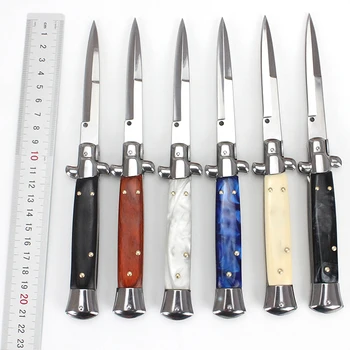10-ИНЧОВИЯТ сгъваем джобен нож с 440 остриета, акрилна дръжка, походный тактикак, инструмент за бърза лов, EDC, улични ножове