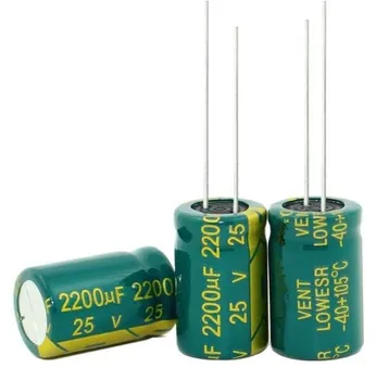 100 UF 220 ICF 330 470 UF UF 1000 UF 2200 ICF 160 НА 100 63 50 35 25 В 13*21 мм, високочестотен Алуминиеви електролитни кондензатори