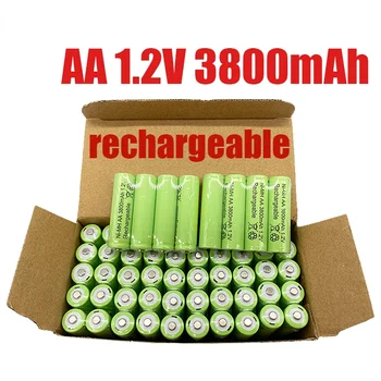 100% оригинална батерия 1,2 НА AA 3800 mah Ni MH акумулаторна батерия тип АА може да се използва за MP3 led лампи играчка камера с микрофон