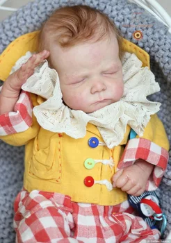 19-инчов Комплект Кукли Реборн кейл оборва Реалистичен Новородено Заспиване на Детето Меко Докосване на Свеж Цвят Непълни Небоядисана Част Кукли с Тялото