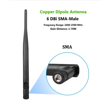 2,4 G WiFi Антена 5dBi antena 2,4 Ghz SMA Конектор SMA Мъжки Безжичен Мрежов Рутер с Висок Коефициент на Усилване на кабелна косичка