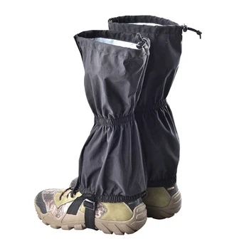 2 бр Открит альпинистский водоустойчив снежна калъф с цип, джоб за обувки, чанта за крака за каране на ски, черен
