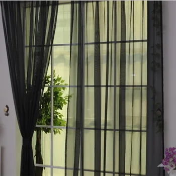 2 бр. плътни пердета за спалня, екранните прозорци, сватбени обикновена стъклени прозрачни марля завеси на прозореца