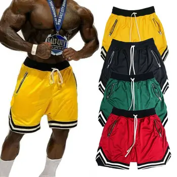 2010 Нов мъжки шорти за бягане, шарени окото на бързо съхнещи шорти, мъжки шорти за бягане, къси панталони за фитнес, мъжки спортни дрехи