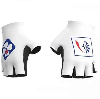 2023 Groupama Fdj Team, един чифт спортни ръкавици от Джърси с полупальцами, МТБ, Пътен Планинско Колоездене, Колоездене гел Ръкавици
