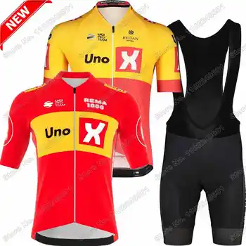 2023 UNO-X Team Колоездене Джърси Комплект France Tour Велосипедна мъжките Дрехи Норвежката Пътна Велосипедна Риза Костюм Летен Велосипеден Лигавник Шорти МТБ