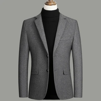 2023 Есенно-зимния отдих, мъжки тънък джентълменско корейски вариант яке модна вълна яке, средна възраст, тънък блейзър