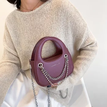 2023 Новата модерна дамска мини чанта, вечер клатч, бяло, зелено, малки чанти, дизайнерски универсални чанти-незабавни посланици, чанти през рамо с веригата