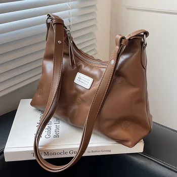 2023 Нови луксозни дизайнерски чанти за жени, реколта чанта през рамо с голям капацитет, Висококачествени чанти през рамо от мека кожа