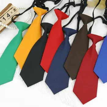 22 см Женски вратовръзки, обикновена кафяви мързеливи вратовръзки, детска градина, лесен кратък вратовръзка, униформи за колеж, вратовръзки, ежедневни Риза Gravatas