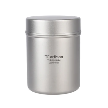280 мл Титановая лидице банка за чай Запечатани скоростна Кутия 61*91 мм Контейнер за съхранение кафе на зърна за хранителни продукти