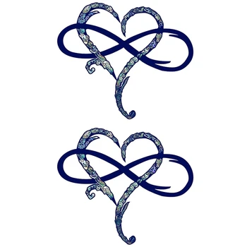 2X Метална конзола за украса Уникален дизайн-Стенно художествено оформление на стаята Вечна любов безкрайно сърцето на Lignum художествено оформление на интериора-S