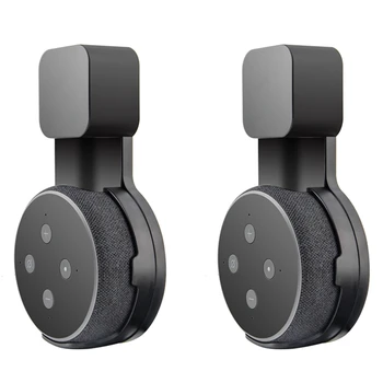 2X Стенен Държач За Динамиката на Вътрешния Звук Кутии Алекса Echo Dot 3-то Поколение С Безвинтовым на Горивото Кабел, Черен