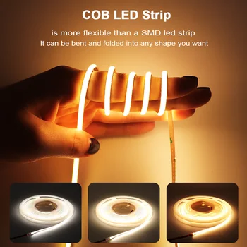 3 мм ультратонкая led лента COB LED Strip 12 В FOB Гъвкава лента лампа 24 led лента лампа за декор на стаята подсветката на телевизора