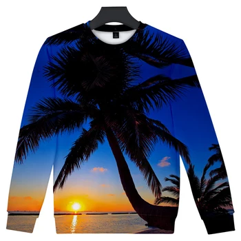 3D плажни блузи, мъжки/женски монолитна блузи с качулка, мъжки океанските небето, красива гледка към морето, hoody с качулка, есенно-зимни, мъжки палта 22