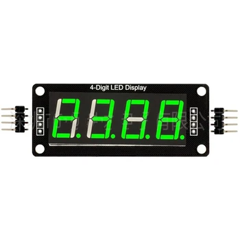 4-Цифрен led индикатор 0.56 (десетичен) 7-Сегментен Син TM1637 Clock Double Dots Размер на Модул 0.56 Инча За Arduino
