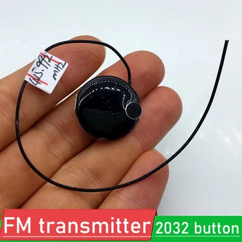 400-470 Mhz UHF FM трансмитер мини безжичен микрофон аудио UHF аудио предавател 2032 бутон за приемник на уоки-токи 433 Mhz
