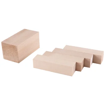 5 бр., дървени блокове за рязане, дървени блокове за рязане от липа, Недовършени блокове от мека Дървесина, комплект за начинаещи резбари