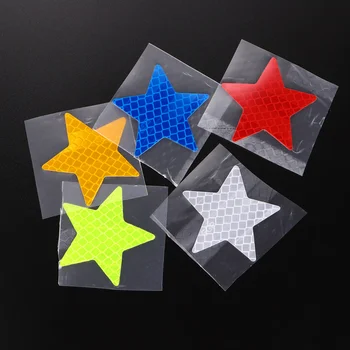5 комплекта 30шт нощни отразяващи стикери, креативна светоотражающая паста за чанти на автомобила (флуоресцентни жълти, червени, сини детайли на ремаркето