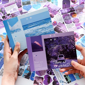 50 Листа Фэнтезийная книга със стикери за пътуване, Влезте с Творчески природа, Украса за списание, стикер за албуми, канцеларски материали Kawaii