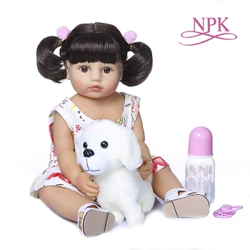 55 см NPK, реално бебето размер, много мека и гъвкава силиконова кукла bebe за цялото тяло, възстановената миличка момиче