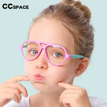 55249 Нови детски слънчеви очила с анти-Синя светлина, оптични Рамки за момчета и Момичета, Компютърни прозрачни Очила, Детски Силиконови меки очила