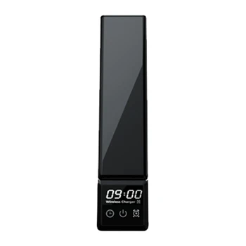 5В1 alarm clock Безжична Поставка За Зарядното Устройство iPhone Pro Max Настолна Лампа от 15 Вата Станция за Бързо Зареждане на Apple Watch, EU Plug B