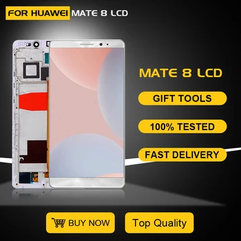 6,0 См За Huawei Mate 8 LCD дисплей с touch screen Digitizer NXT-L29 В Събирането на Половинката 8 Смяна на Дисплей С Рамка Безплатна Доставка