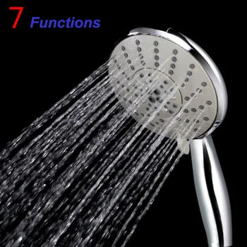7 Функции, ръчна дюза за душата ABS, Регулируема тънка струйка, Дъждовна Накрайник за душ, Многофункционални Инструменти за душ, за да пести вода в банята