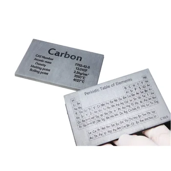 99,9% въглерод C, издълбани елемент, Периодичната таблица, Модел дъски 5*60*100 мм 55,4 g