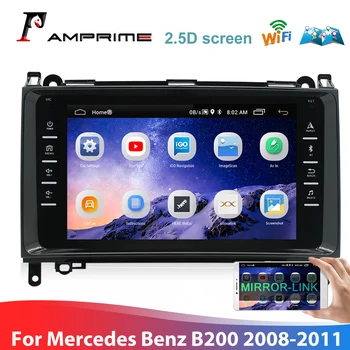AMPrime Android 9.1 HD Огледален Автомобилен GPS-Радиоплеер Радио GPS Навигация, WIFI Аудио Плеър За Mercedes Benz B200 2008-2011