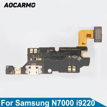 Aocarmo USBдок-станция за зареждане на порт Гъвкав Кабел, Водещ на Микрофон Микрофон за Samsung Galaxy Note1 N7000 i9220