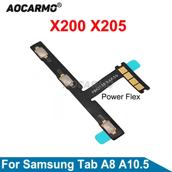 Aocarmo за Samsung Galaxy Tab A8 10,5 SM-X200 X205 Бутон за включване/изключване на звука Гъвкав кабел дубликат част