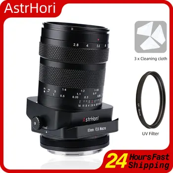 AstrHori Tilt 85mm F2.8 Полнокадровый Ръчно Портрета на макро обектив за Canon, Sony E RF Fuji X Nikon Z L Определяне на Tilt-shift Lente
