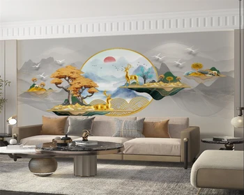 beibehang Индивидуален модерен нов фон за телевизор papel de parede минималистичные тапети за хола и спалнята.