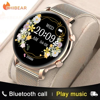 ChiBear Bluetooth Покана Смарт Часовници Дамски 2023 Нови Умни Часовници, Спортни Часовници, Модни Дамски Часовници Водоустойчиви Гривни За Момичета Мъжки + Кутия