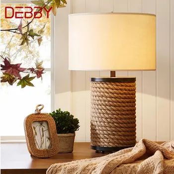 DEBBY Съвременни настолни лампи с затъмняване на LED Креативна веревочная проста нощна настолна лампа за дома, хол, спалня