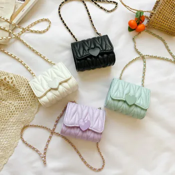 FOCUSNORM/ модни чанти за малки момичета, малка чанта с катарама във формата на сърце, модерна чанта със сладко чанта