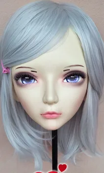 (GL076) Сладко Момиче От смола Половина на Главата BJD Маска Кигуруми с Очите Cosplay Аниме Роля Лолита 