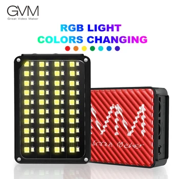 GVM 7S RGB Led Камера Video Light 80 Led Цветни 5600k Лесно Преносим Мини-фотографско студио За Фотография С Заполняющим Осветление
