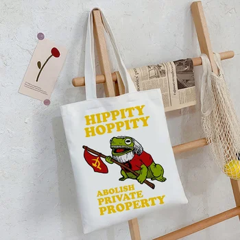 Hippity Hoppity пазарска чанта за частна Собственост множество чанта за рециклиране bolsa jute клиент продуктова чанта sac дамска чантичка низ плат по поръчка