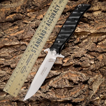 HOCK D2 Стоманена сатинированный нож с дръжка, G10, многофункционален нож за самозащита, открит EDC