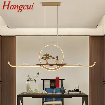 Hongcui Модерна led полилей в 3 цвята, тавана лампа, китайски творчески zen-чайна, окачена лампа, за да се учат, трапезария